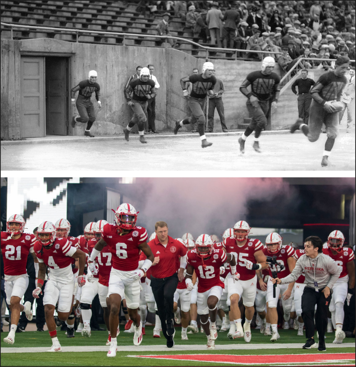 Field entry tunnel walk 1927 and 2021